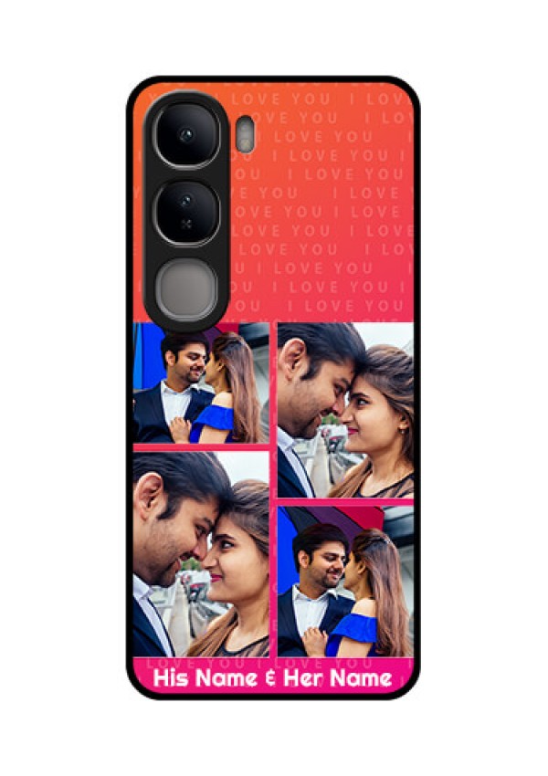 Vivo Y300 5G Custom Glass Phone CaseI Love You Pink Design