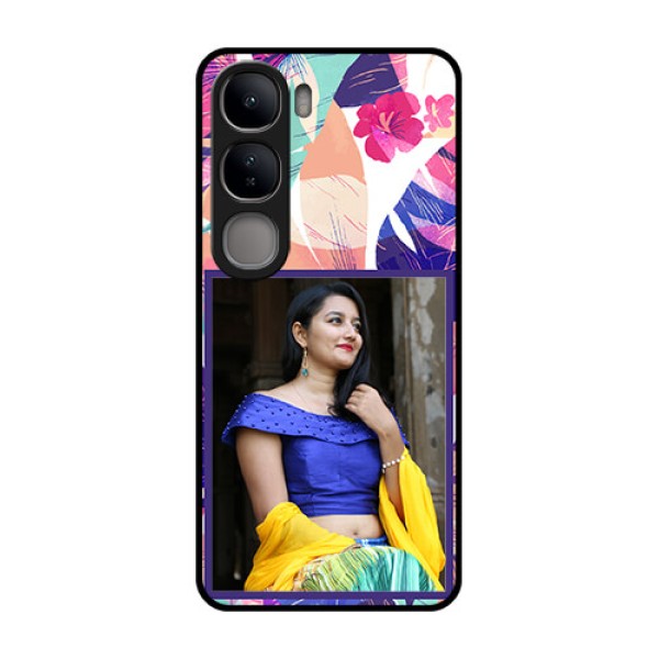 Vivo Y300 5G Custom Glass Phone CaseAbstract Floral Design