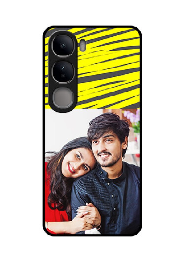 Vivo Y300 5G Custom Glass Phone CaseYellow Abstract Design