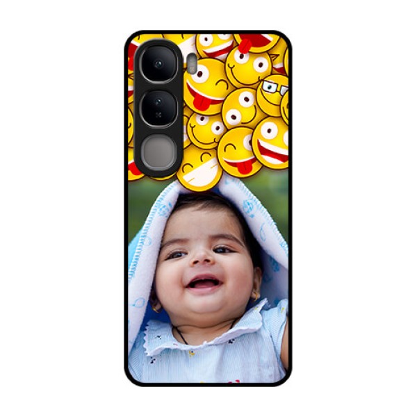 Vivo Y300 5G Custom Glass Phone CaseWith Smiley Emoji Design