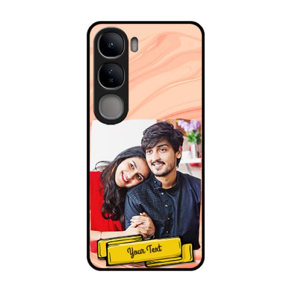 Vivo Y300 5G Custom Glass Phone CaseMarble Texture Design