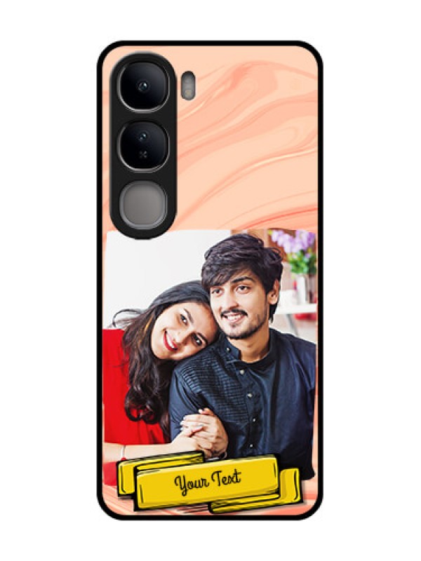 Custom Vivo Y300 5G Custom Glass Phone CaseMarble Texture Design