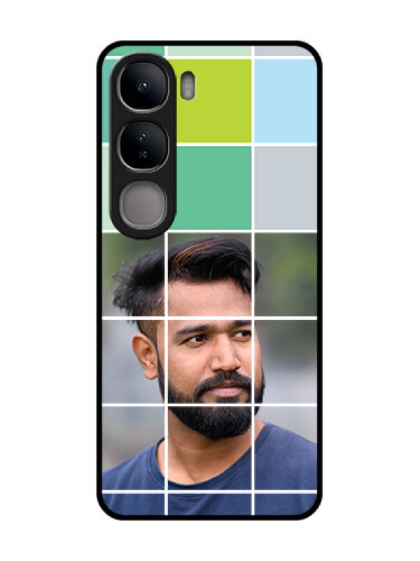 Custom Vivo Y300 5G Custom Glass Phone CaseWith White Box Pattern