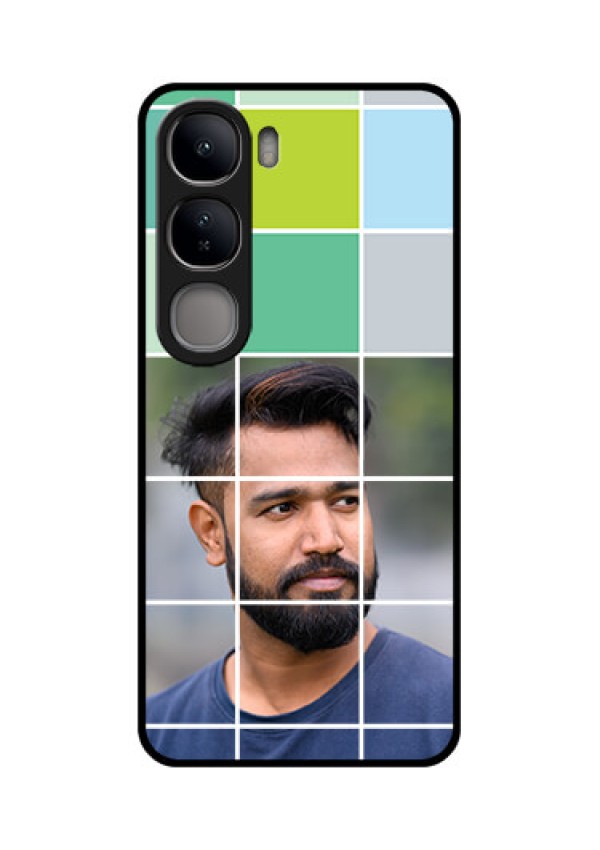 Vivo Y300 5G Custom Glass Phone CaseWith White Box Pattern