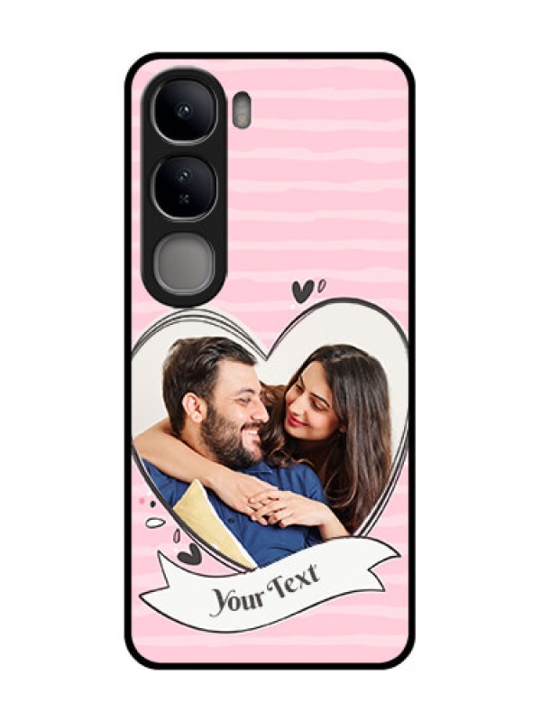 Custom Vivo Y300 5G Custom Glass Phone CaseVintage Heart Design