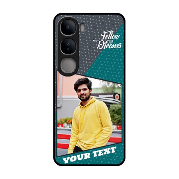 Vivo Y300 5G Custom Glass Phone CaseBackground Pattern Design With Quote Vivo Y300 5G Custom Glass Phone CaseBackground Pattern Design With Quote