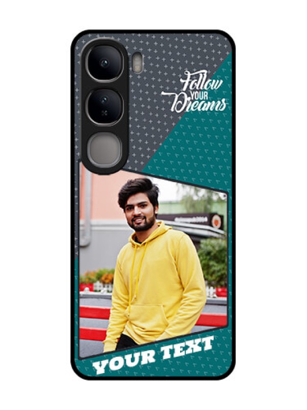 Custom Vivo Y300 5G Custom Glass Phone CaseBackground Pattern Design With Quote