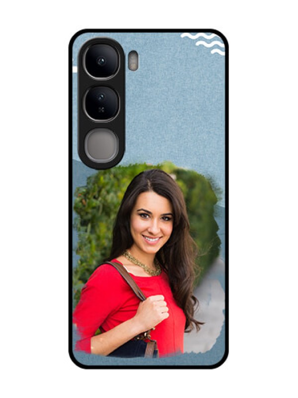 Custom Vivo Y300 5G Custom Glass Phone CaseGrunge Line Art Design