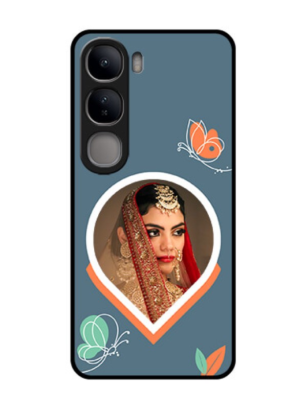 Custom Vivo Y300 5G Custom Glass Phone CaseDroplet Butterflies Design