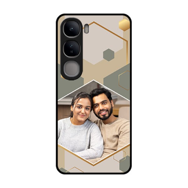 Vivo Y300 5G Custom Glass Phone CaseStylish Hexagon Pattern Design Vivo Y300 5G Custom Glass Phone CaseStylish Hexagon Pattern Design