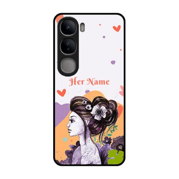 Vivo Y300 5G Custom Glass Phone CaseWoman And Nature Design