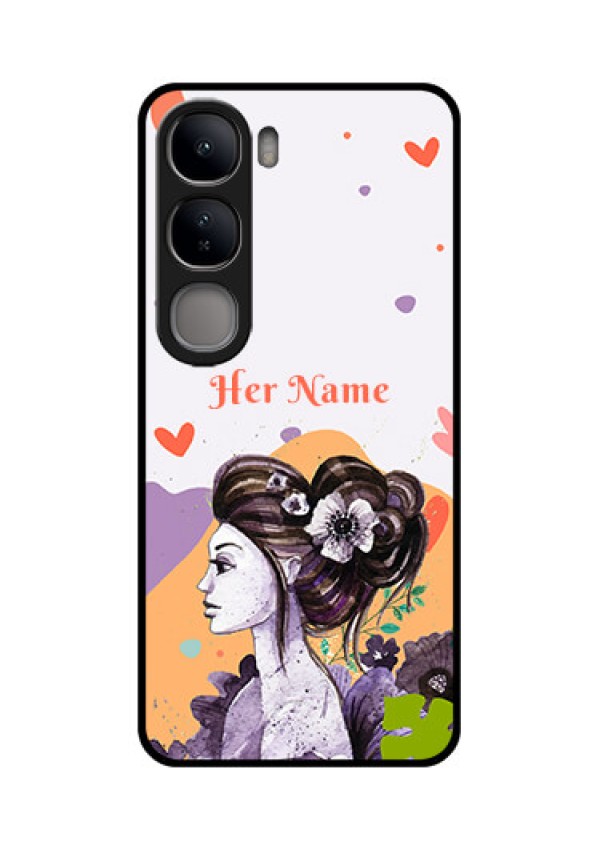 Vivo Y300 5G Custom Glass Phone CaseWoman And Nature Design