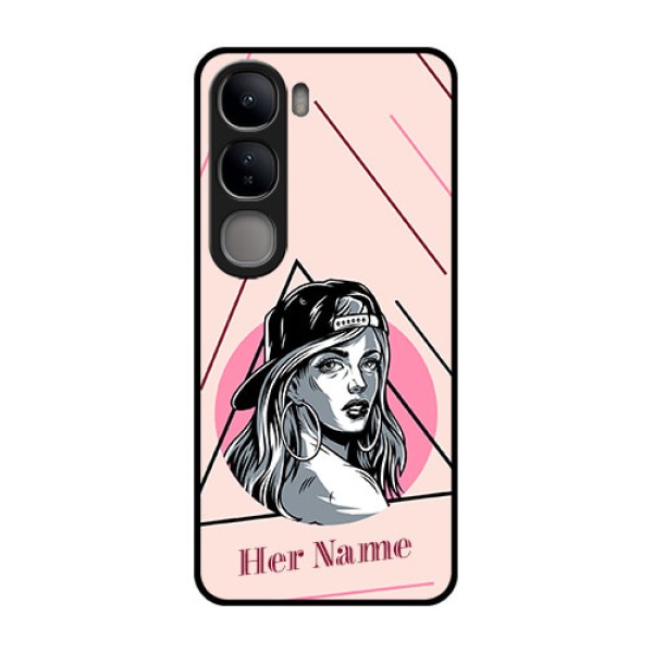 Vivo Y300 5G Custom Glass Phone CaseRockstar Girl Design