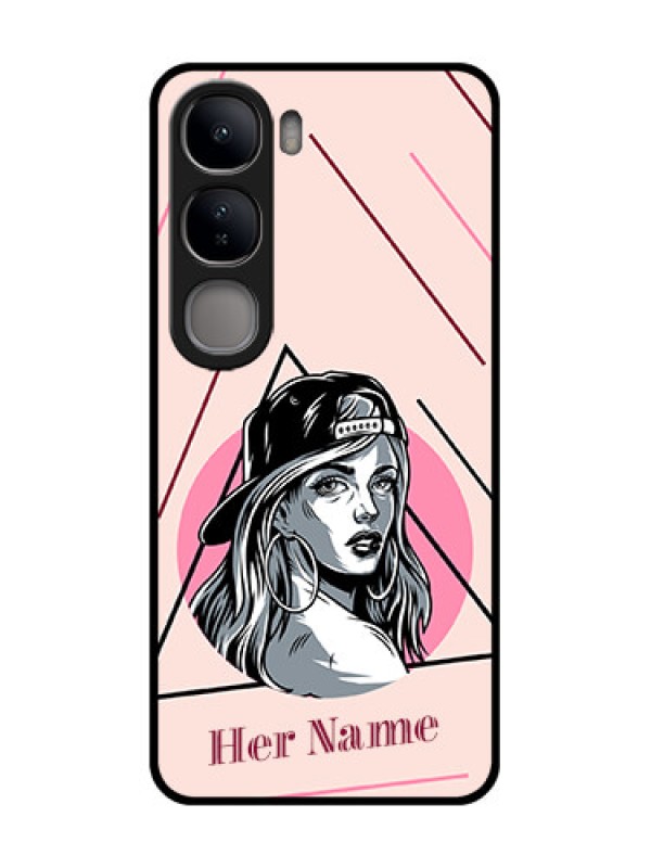 Custom Vivo Y300 5G Custom Glass Phone CaseRockstar Girl Design