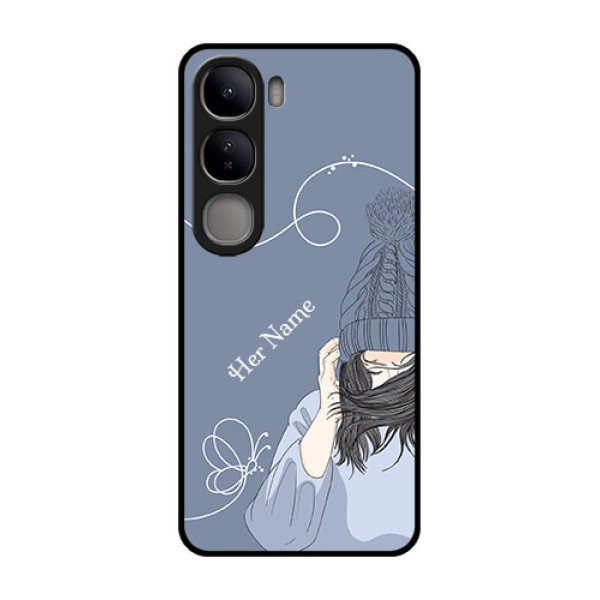 Vivo Y300 5G Custom Glass Phone CaseGirl In Winter Outfit Design Vivo Y300 5G Custom Glass Phone CaseGirl In Winter Outfit Design