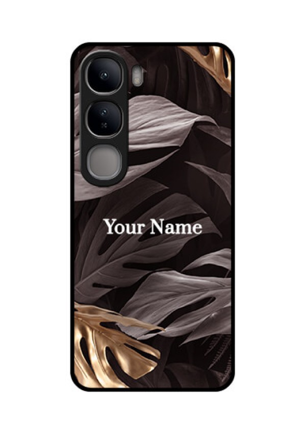 Vivo Y300 5G Custom Glass Phone CaseWild Leaves Digital Paint Design