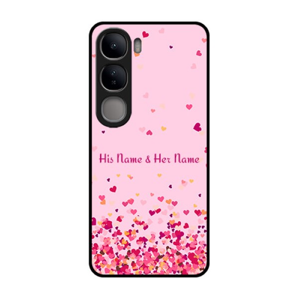 Vivo Y300 5G Custom Glass Phone CaseFloating Hearts Design
