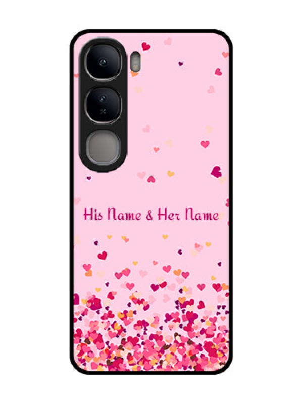 Custom Vivo Y300 5G Custom Glass Phone CaseFloating Hearts Design
