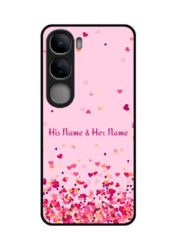 Vivo Y300 5G Custom Glass Phone CaseFloating Hearts Design