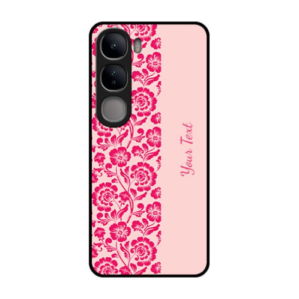 Vivo Y300 5G Custom Glass Phone CaseAttractive Floral Pattern Design