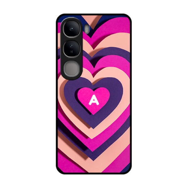 Vivo Y300 5G Custom Glass Phone CaseCute Heart Pattern Design Vivo Y300 5G Custom Glass Phone CaseCute Heart Pattern Design