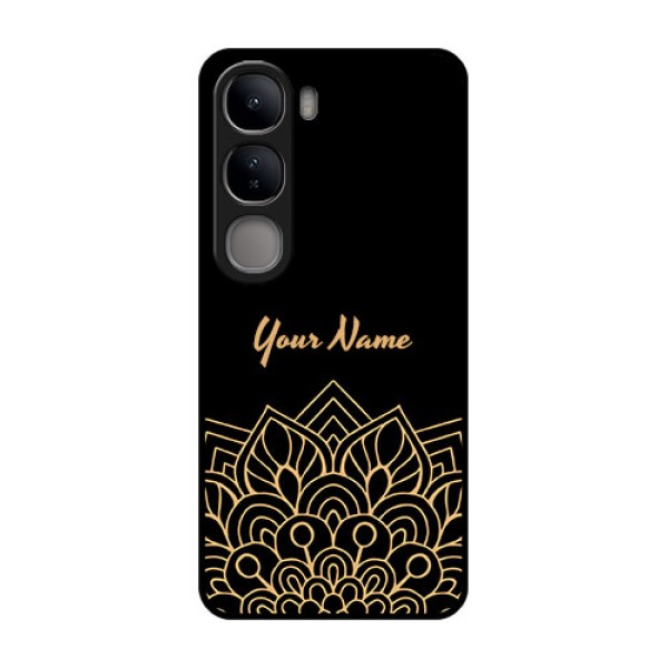 Vivo Y300 5G Custom Glass Phone CaseGolden Mandala Design