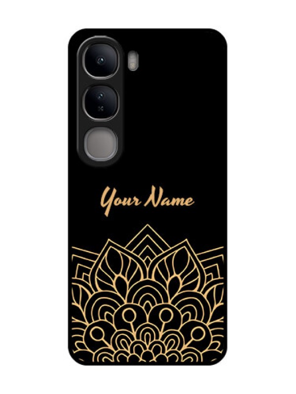 Custom Vivo Y300 5G Custom Glass Phone CaseGolden Mandala Design