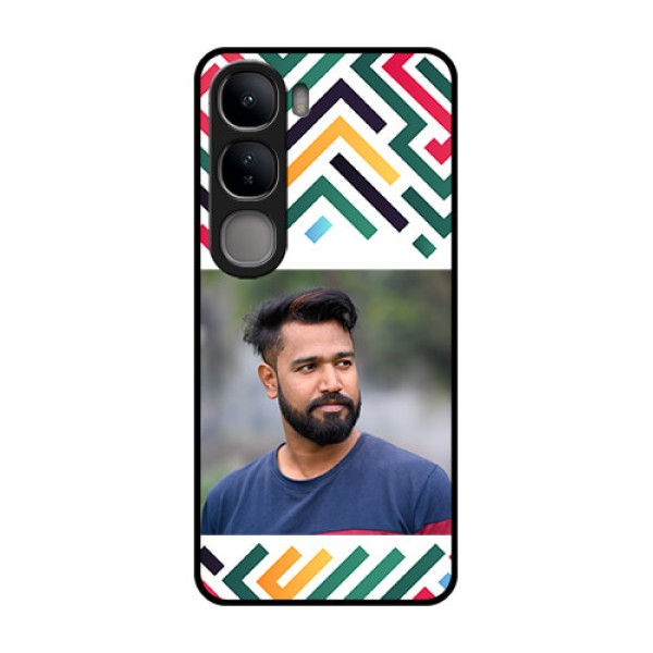 Vivo Y300 5G Custom Glass Phone CaseColorful Maze Pattern Design