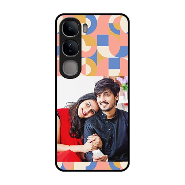 Vivo Y300 5G Custom Glass Phone CaseSemi - Circle Maze Pattern Design Vivo Y300 5G Custom Glass Phone CaseSemi - Circle Maze Pattern Design