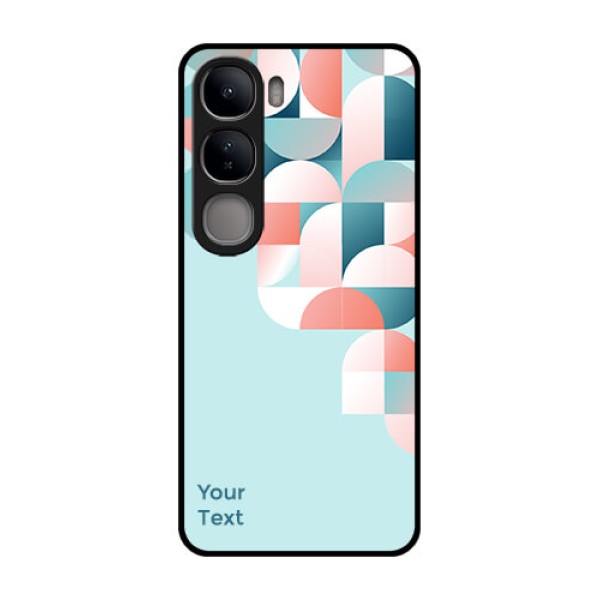 Vivo Y300 5G Custom Glass Phone CaseStylish Semi - Circle Pattern Design