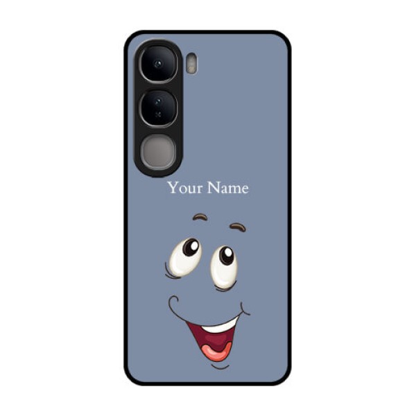 Vivo Y300 5G Custom Glass Phone CaseLaughing Cartoon Face Design