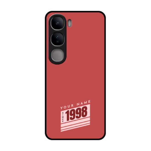 Vivo Y300 5G Custom Glass Phone CaseRed Custom Year Of Birth Design Vivo Y300 5G Custom Glass Phone CaseRed Custom Year Of Birth Design