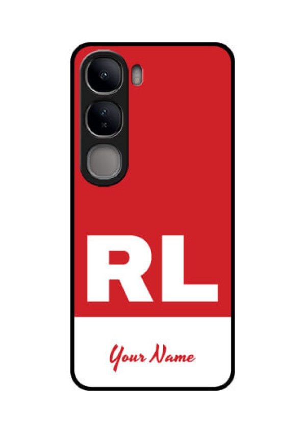 Vivo Y300 5G Custom Glass Phone CaseDual Tone Custom Text Design