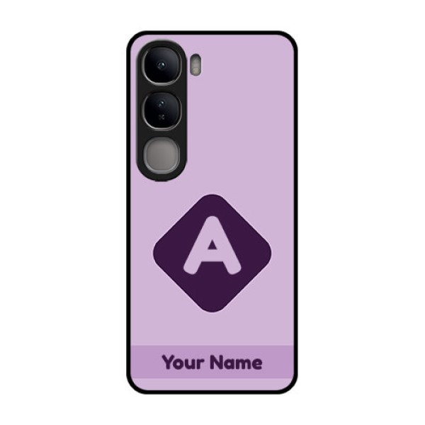 Vivo Y300 5G Custom Glass Phone CaseCustom Letter In Curved Badge Design Vivo Y300 5G Custom Glass Phone CaseCustom Letter In Curved Badge Design