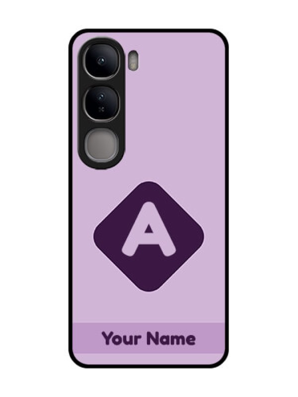 Custom Vivo Y300 5G Custom Glass Phone CaseCustom Letter In Curved Badge Design