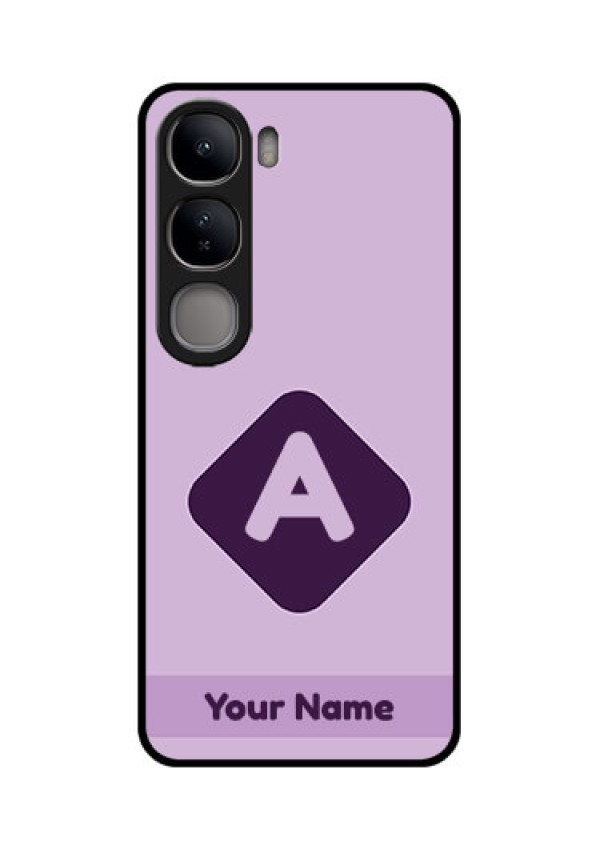 Vivo Y300 5G Custom Glass Phone CaseCustom Letter In Curved Badge Design