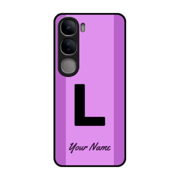 Vivo Y300 5G Custom Glass Phone CaseTricolor Custom Text Design