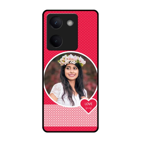 Vivo Y300 Plus 5G Custom Glass Phone Case - Pink Color Pattern Design