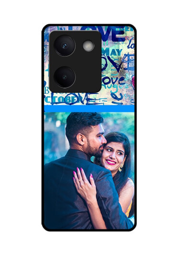 Vivo Y300 Plus 5G Custom Glass Phone Case - Colorful Love Design