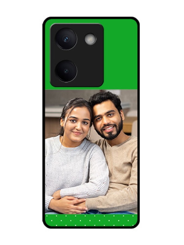 Custom Vivo Y300 Plus 5G Custom Glass Phone Case - Green Pattern Design