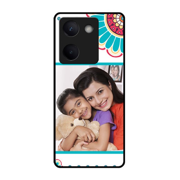 Vivo Y300 Plus 5G Custom Glass Phone Case - Flower Design