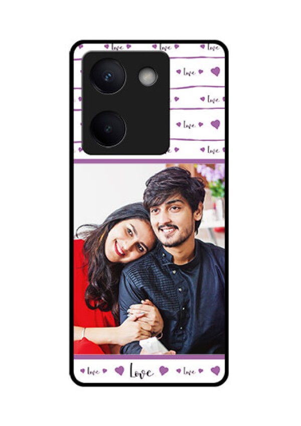 Vivo Y300 Plus 5G Custom Glass Phone Case - Couples Heart Design