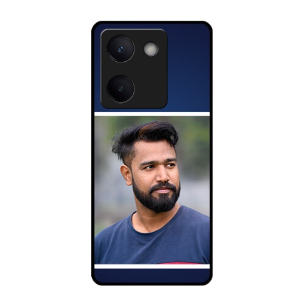 Vivo Y300 Plus 5G Custom Glass Phone Case - Simple Royal Blue Design Vivo Y300 Plus 5G Custom Glass Phone Case - Simple Royal Blue Design