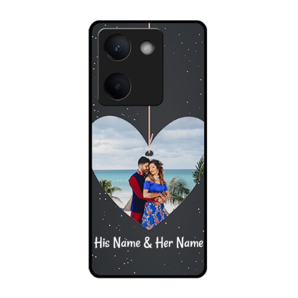 Vivo Y300 Plus 5G Custom Glass Phone Case - Hanging Heart Design