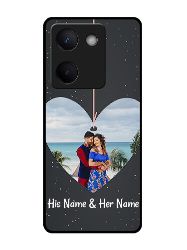 Custom Vivo Y300 Plus 5G Custom Glass Phone Case - Hanging Heart Design