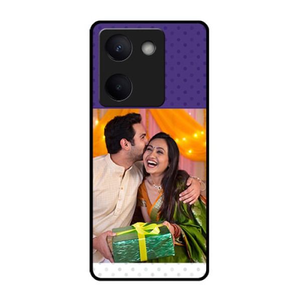 Vivo Y300 Plus 5G Custom Glass Phone Case - Violet Colored Pattern Design Vivo Y300 Plus 5G Custom Glass Phone Case - Violet Colored Pattern Design