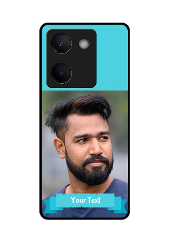 Vivo Y300 Plus 5G Custom Glass Phone Case - Blue Color Design