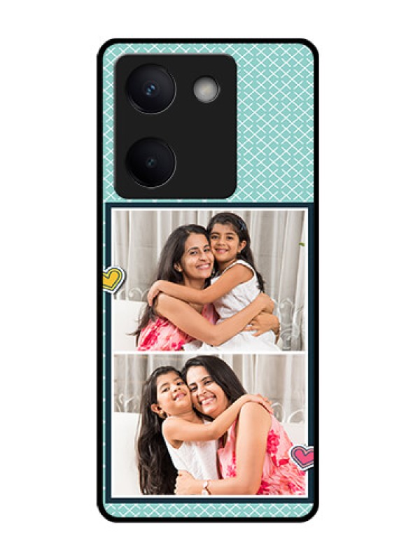 Custom Vivo Y300 Plus 5G Custom Glass Phone Case - 2 Image Holder With Pattern Design