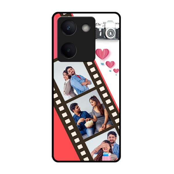 Vivo Y300 Plus 5G Custom Glass Phone Case - 3 Image Holder With Film Reel Vivo Y300 Plus 5G Custom Glass Phone Case - 3 Image Holder With Film Reel