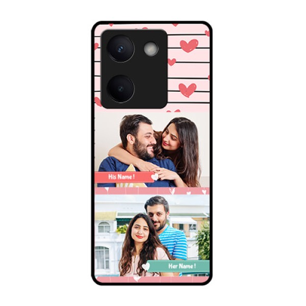 Vivo Y300 Plus 5G Custom Glass Phone Case - Photo With Heart Design